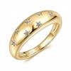 S925 Silver Moissanite Ring with Stars – Elegant and Fashionable Women's Accessory