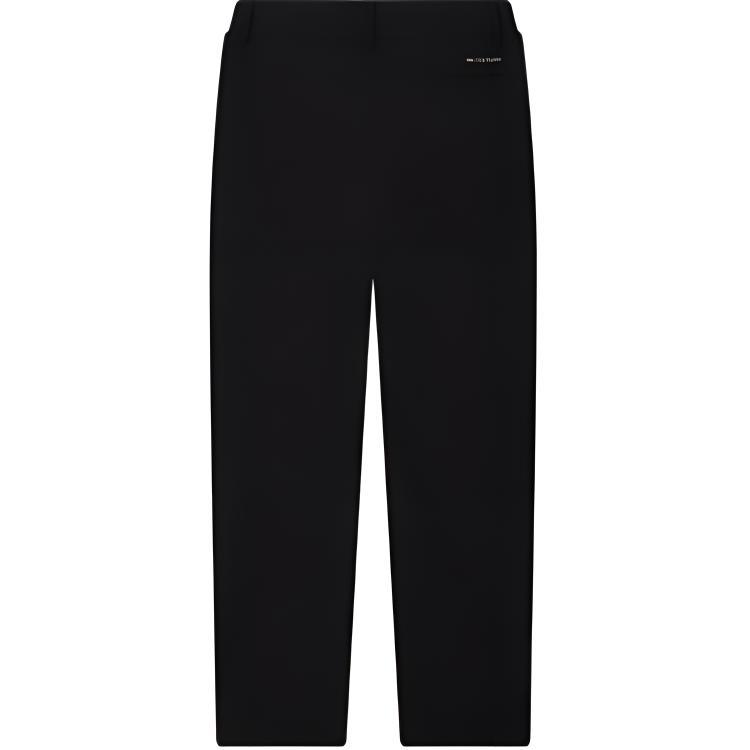 Fila White Series Comfortable Solid Color Mid Waist Straight Leg Casual Pants Men Bottoms Black F11M443802F-BK