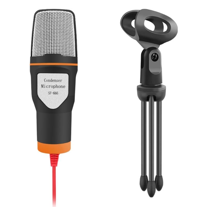 SF666 Condenser Microphone With F998 Auditory Mixer Sound Card For Clear Auditory In Podcasts And Music Production