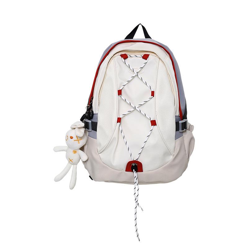 Schoolbag1011 New Korean Dopamine Backpack Female Neutral Large Capacity Drawstring Harajufeng Junior High School Student Schoolbag