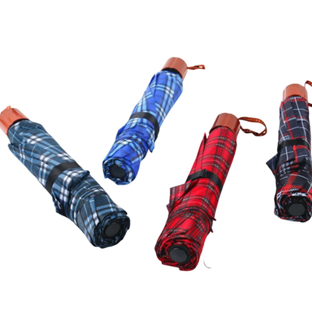 Extra Large Plaid Umbrella Lightweight Travel Umbrella Outdoor UV Umbrella  Outdoor Activities 7-bone umbrella