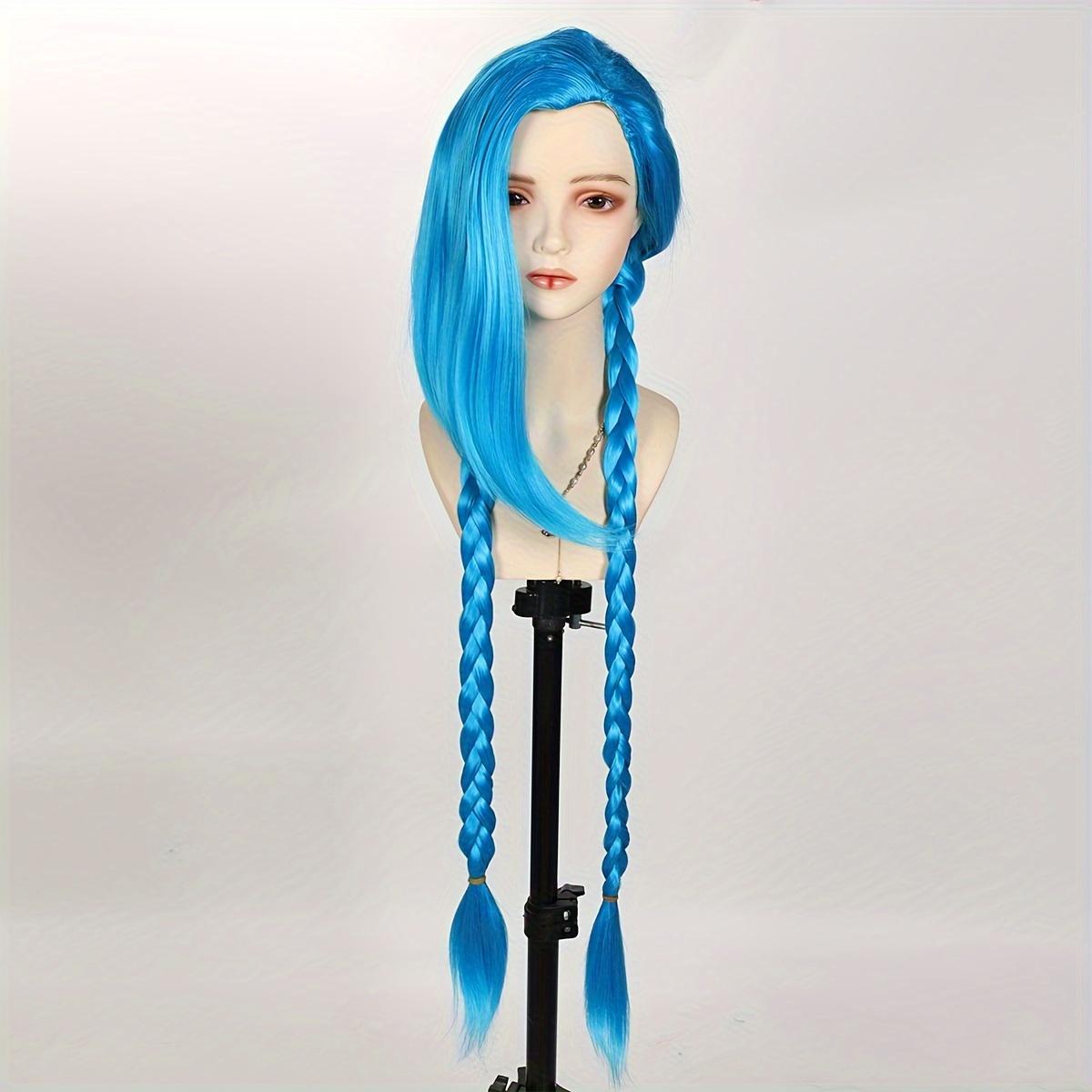 

Аниме косплей парик 36 дюймов длинный прямой синий косплей парик синтетический с двойными хвостиками парики 36inch