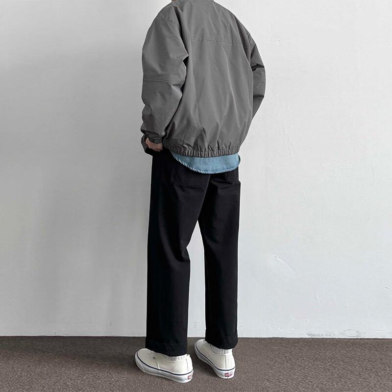 SWAMP AREA Men's American Retro Loose Fit Straight Leg Cotton Work Pants