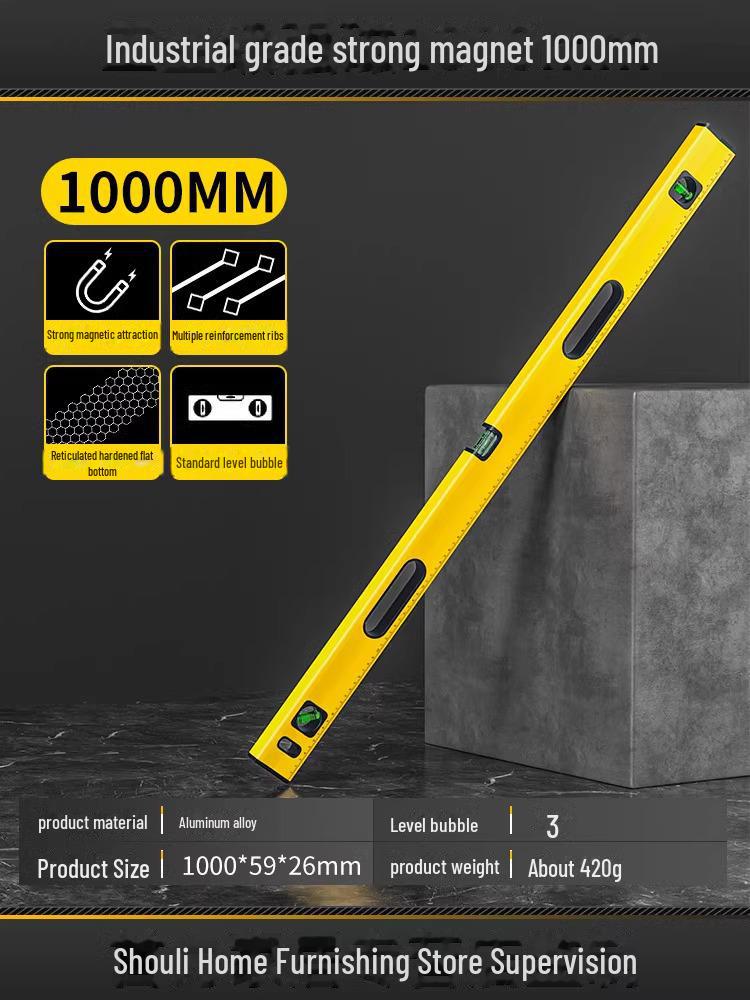 Shouli High-Precision Mini Magnetic Level - Aluminum Alloy Balance Ruler