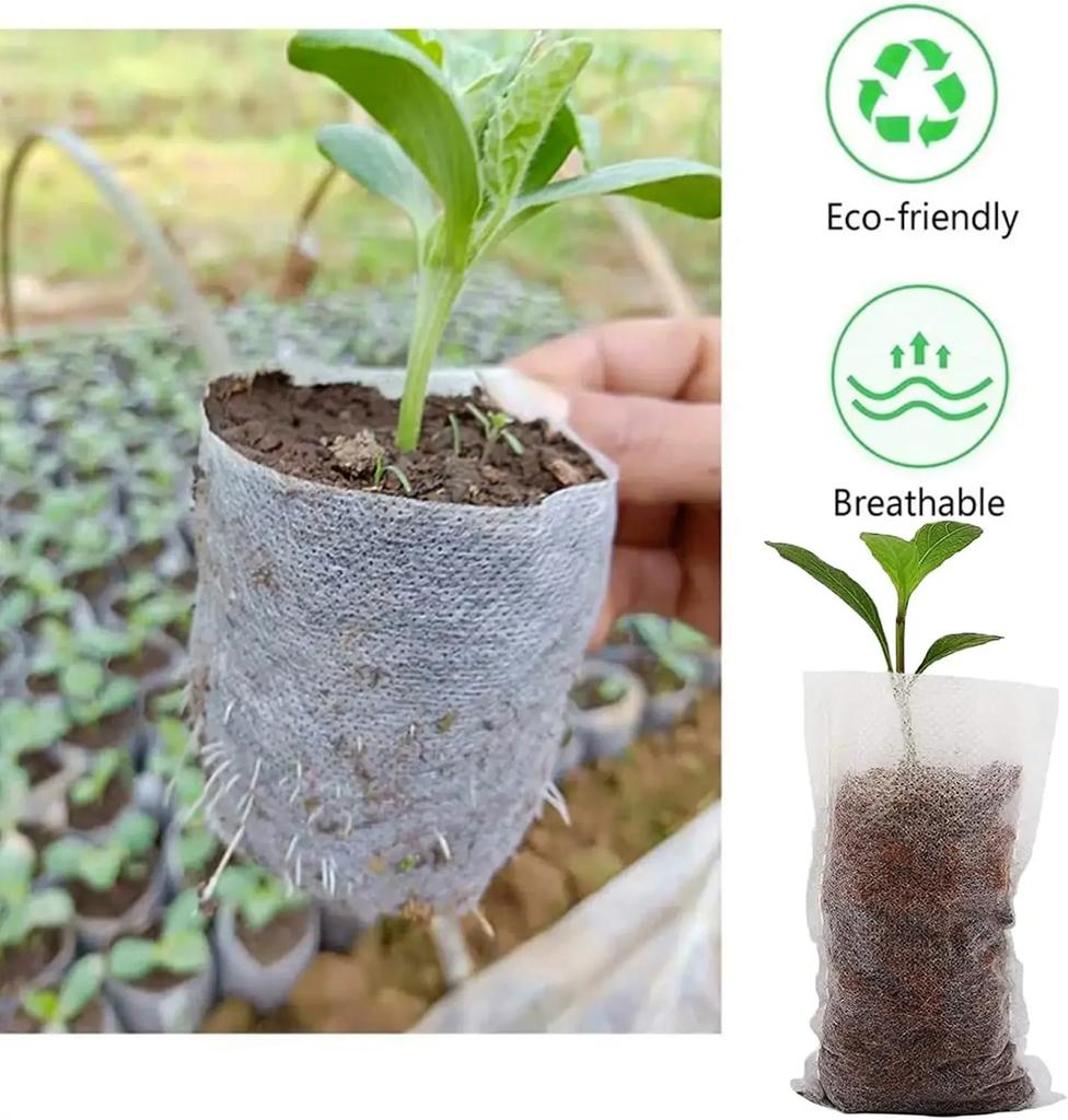 Plant Grow Bags Nursery Bags Seeds To Sow Flower Pots Biodegradable Non-woven Fabric For Home Garden Accessories Tools