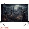 2D Flat Banner, 1 Piece - Halloween Photography Background - Suitable for Home Decoration, Party Supplies and Photo Booth Props