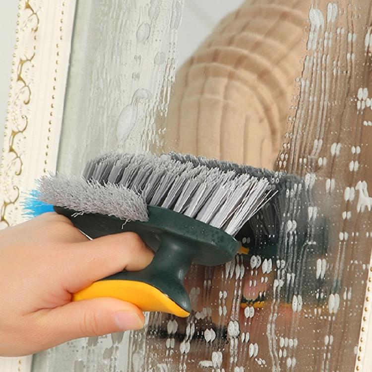 Ergonomic Bathroom Scrub Brush With 90 Degree Multipurpose Soft Bristles Scrubber For Hard Reach Area Tight Space