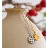 Eetit Stainless Steel Round Flower Necklace Pendant Chain Water Resistant Metal Individualistic Jewelry Wholesale