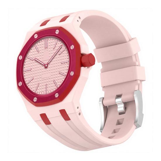 Silicone Watch Bands, Quick Release Watch Strap with Stainless Steel Buckle, Waterproof Smart Watch Strap for Men Women