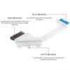 3 In 1 Heavy Duty Toilet Floor Crevice Cleaning Brush Set Stiff Bristles Bath Tile Scrubber