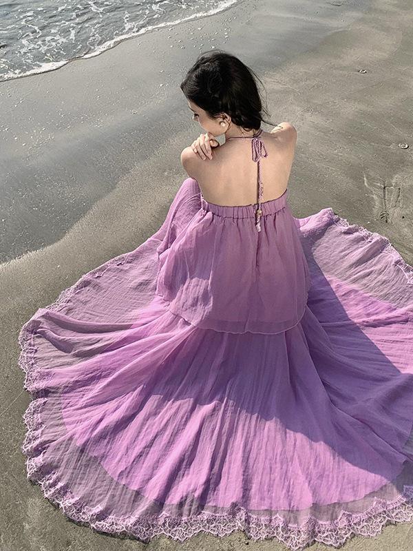 

Women s Purple Camisole & Skirt Set - Sweet or Salty Summer Two-Piece Small