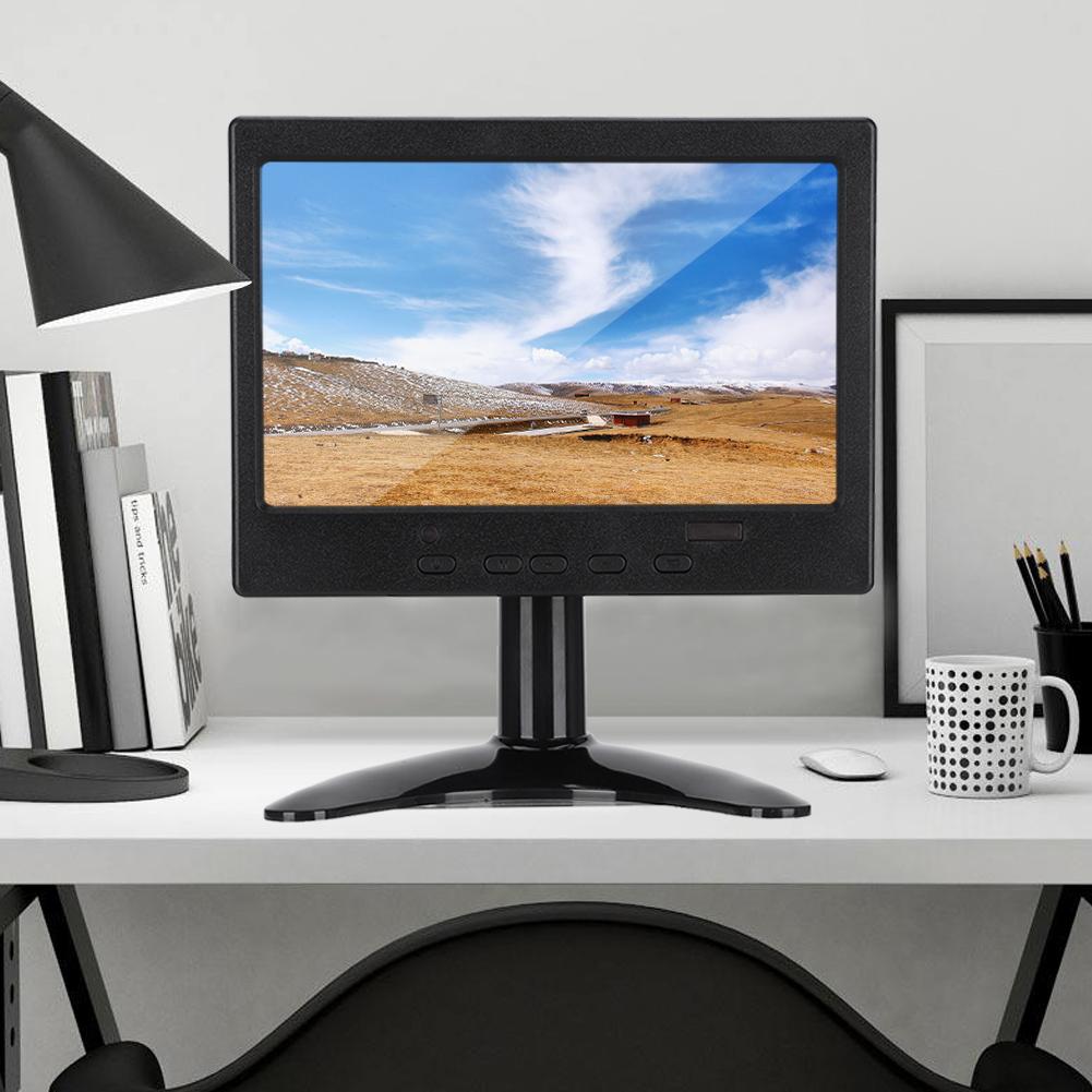 7 Zoll 1024x600 Auflösung 16:9 Multifunktions-Display-Monitor für HDMI  VGA  AV-Eingang mit Ständer
