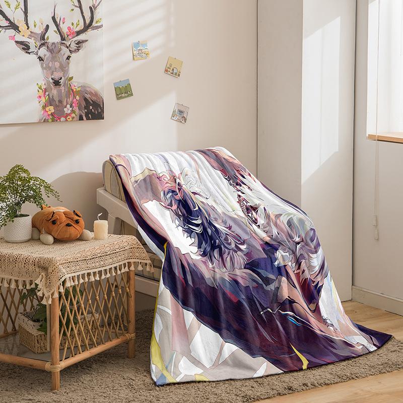 Cartoon Tokyo Ghoul Series Double Sided Flannel 3D Digital Printing Blanket Cover