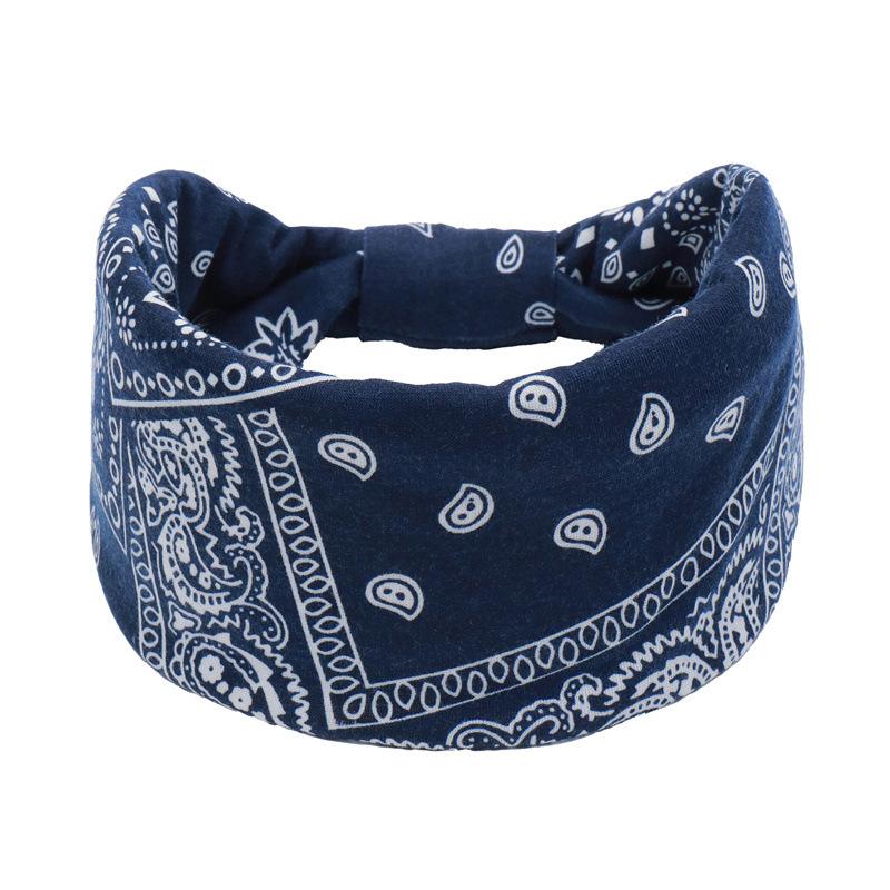 Bohemian Cashew Yoga Übung Stirnband Anti Schweiß und Feuchtigkeit Absorbieren Elastische Baumwolle Stirnband Knoten Stirnband