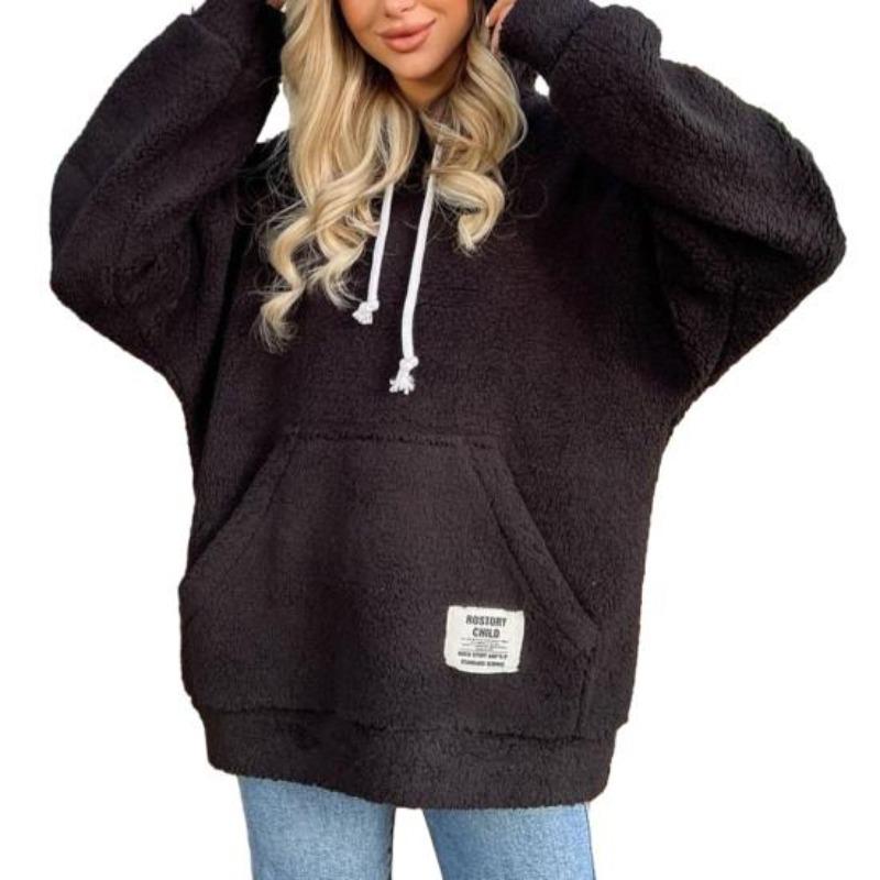 Fleece Women Sherpa Sweater Teddy Pullover Half Zipper Lambswool Fleece Tops Female Warm Coat Sweaters White Brown Hoodies