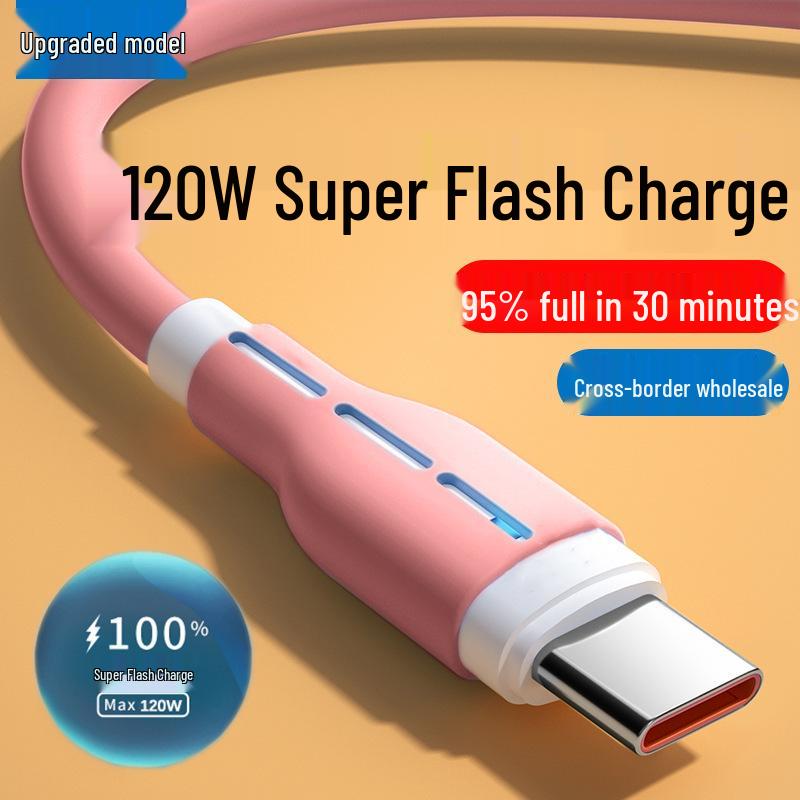 120W Super Fast Type-C Charging Cable for Huawei, Honor, Vivo, Oppo Phones