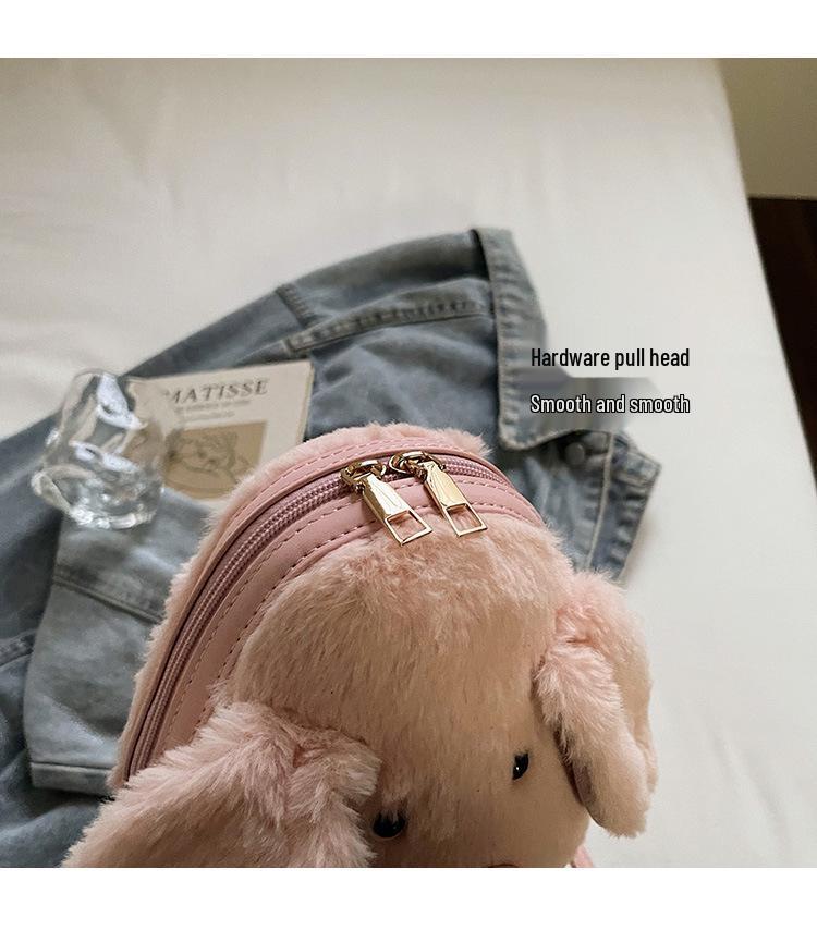 Roztomilá kreslená prasátko plyšová taška přes rameno - Dámská crossbody a dětská hračka panenka dárek