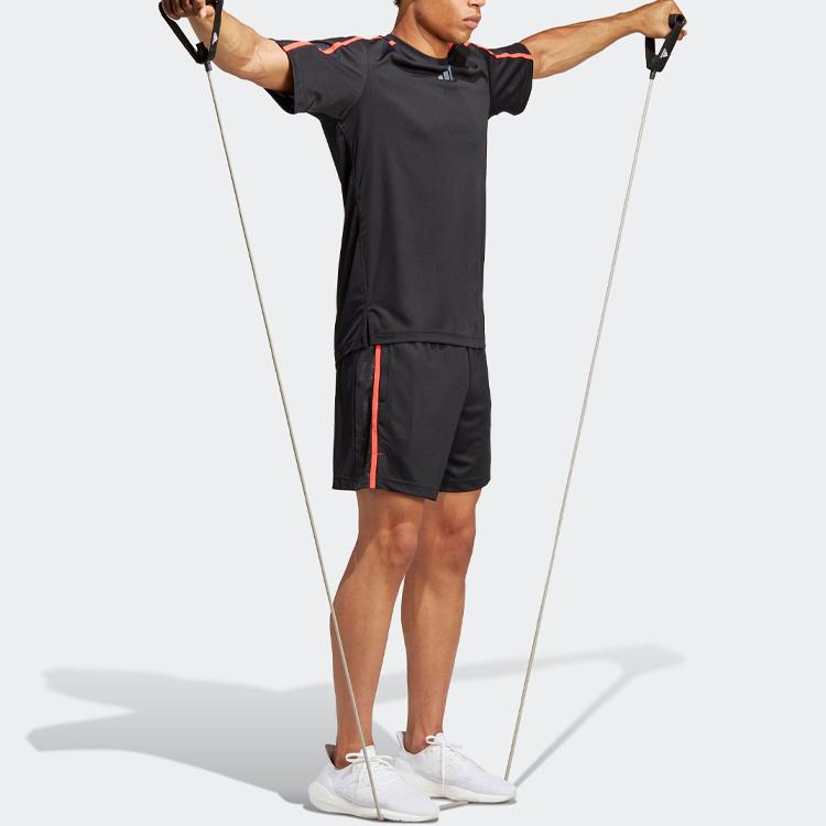 New Adidas Set in Sleeve T Shirt Men's Black IB7896