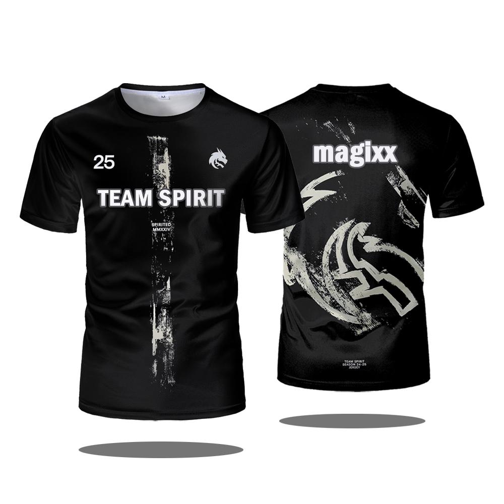 Team Spirit 2025 Nové dresy CS2 Esports Uniformy Donk Trička CSGO Herní Tréninkové oblečení Pánské a dámské sportovní topy