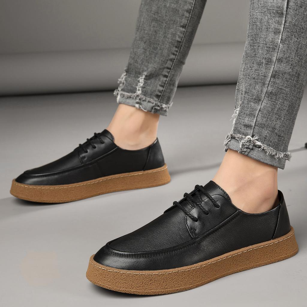 New Men's Genuine Leather Loafers Casual Shoes Handmade Soles Shoes Men's Outdoor Hiking Shoes Quality Split Leather Flat Moccas