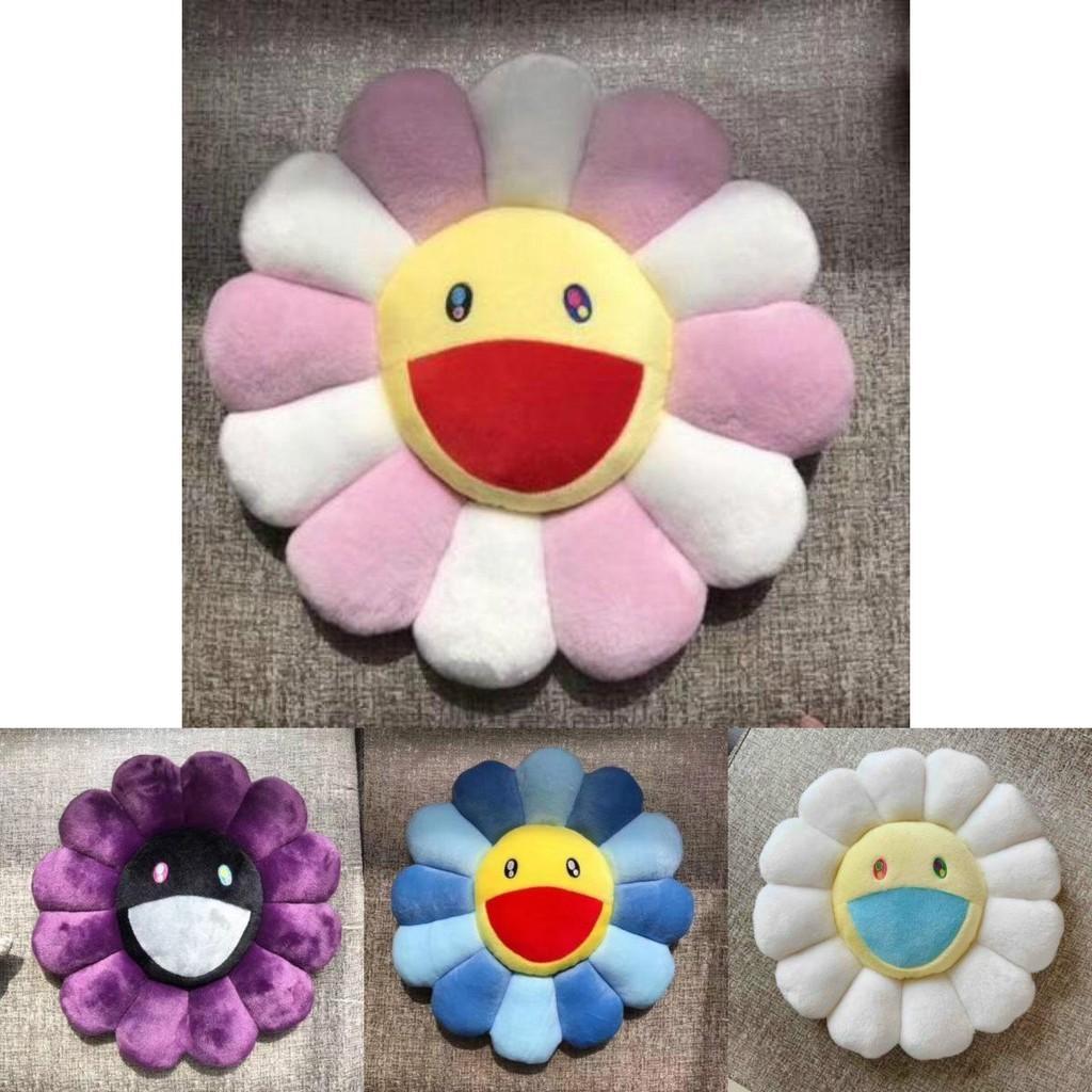 Mehrfarbig 40cm Takashi Murakami Regenbogenblumen Kissen Plüschtier Mit Lachenden Gesichtern