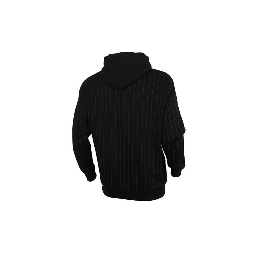 Puma Pinstripe Hooded Fleece Pullover Men Sweatshirt Black 530179-01