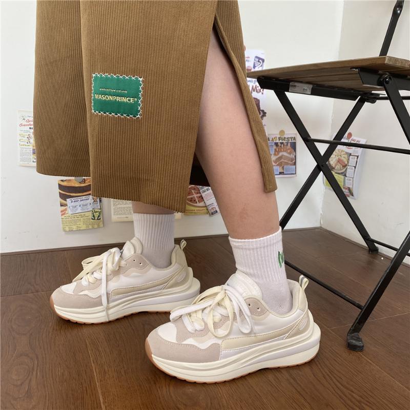 Korean Version Fashion Women's Shoes 2024 Spring Summer New Style Versatile and Comfortable Casual Thick Soled Sneakers Women