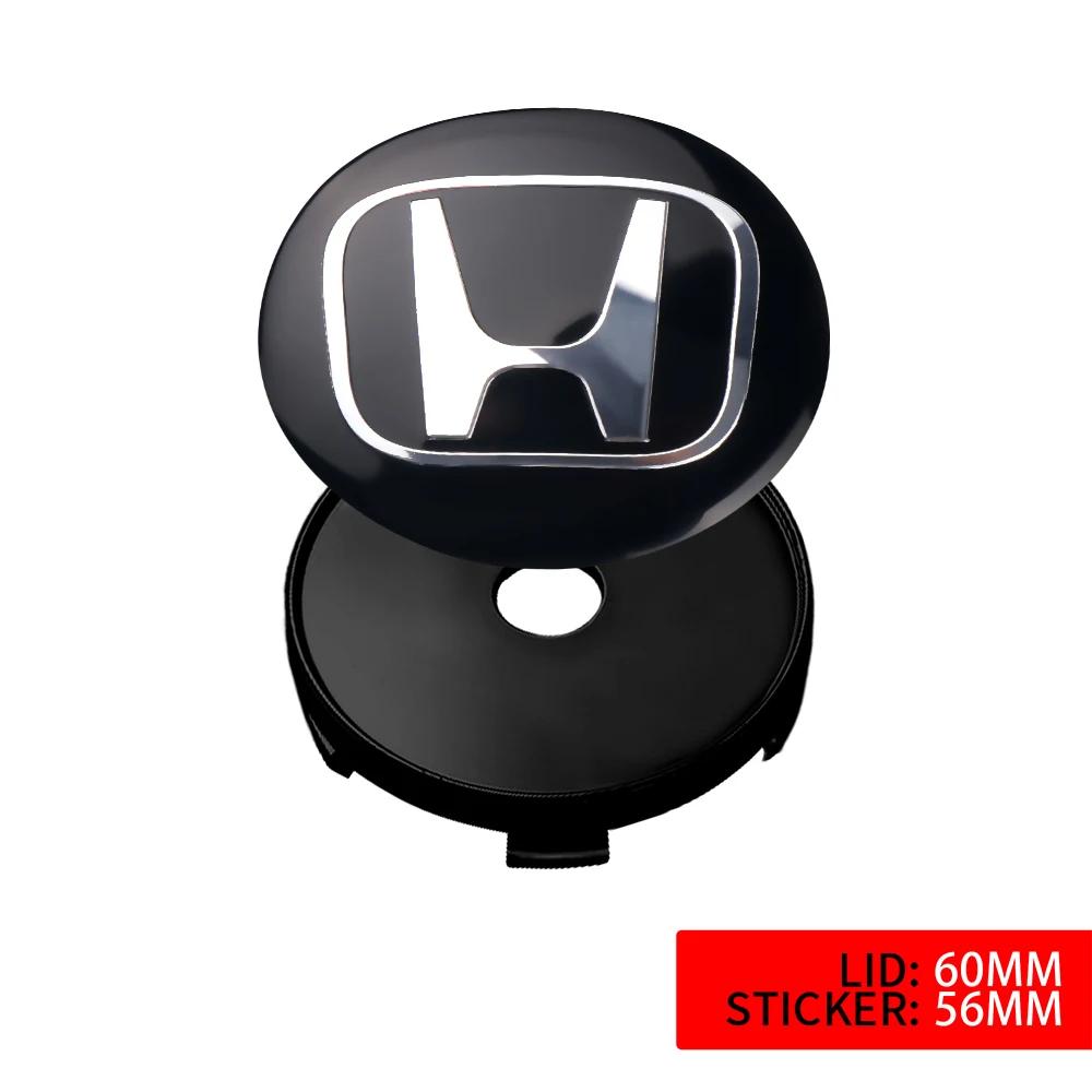 56/60MM 4Pcs Car Wheel Center Hub Caps Auto Exterior Accessories For Honda Civic XR-V HR-V City Accord Odyssey Spirior CRV Jazz aju256