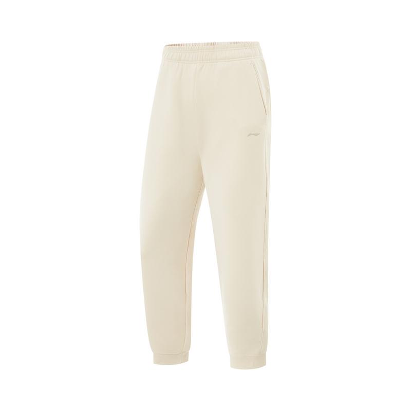 Li Ning Серия Фитнес Однотонные Дышащие Универсальные Зауженные Вязаные Спортивные Штаны Женские низы Серый AKLV396-3 XL