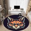 1pc Cat Whiskers Office Round Area Rug, Indoor Mat Suitable For Office, Under Office Chairs Bedroom Living Room Home Decor, Room Deco 046