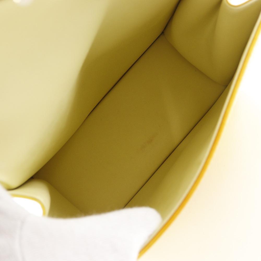 LOUIS VUITTON Spring Street Handbag M91029 yellow Monogram Vernis Women Used