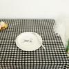 Melancheck Black Waterproof Tablecloth