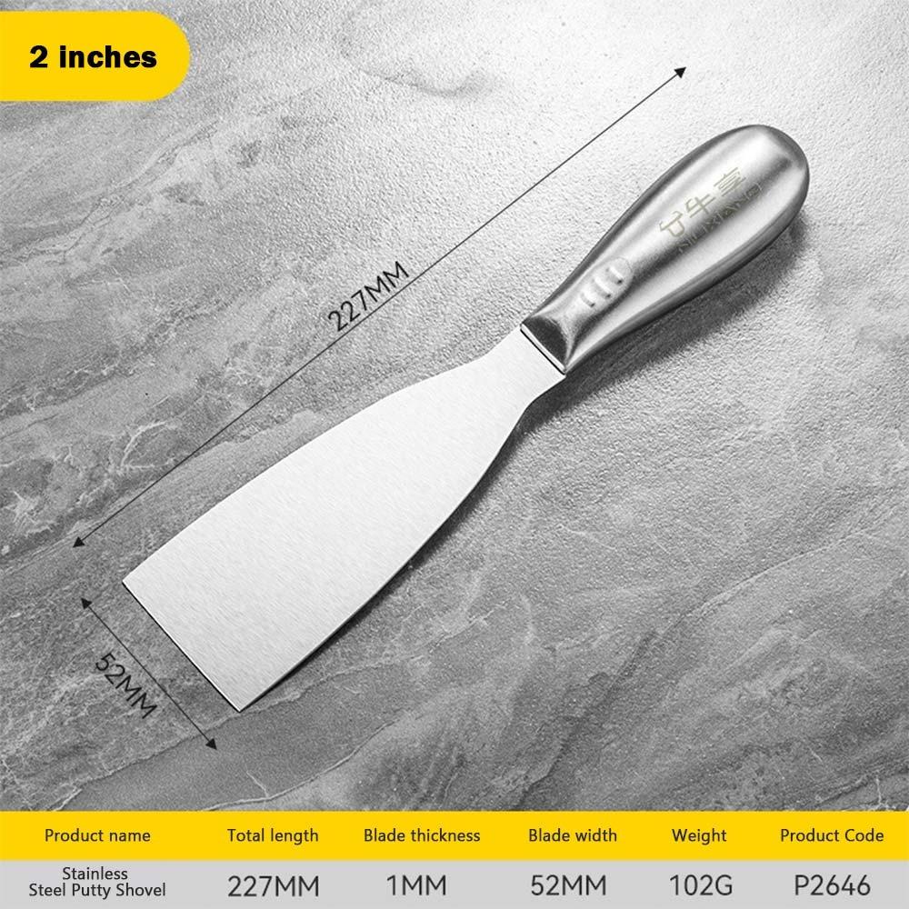 Stainless Steel Scraper Durable Paint Tool New Putty Shovel Home Repair 2 inches