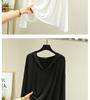 Plus Size Women's Long-Sleeve Modal T-Shirt - Hooded, Solid Color, Sun Protection, Lightweight for Spring/Summer