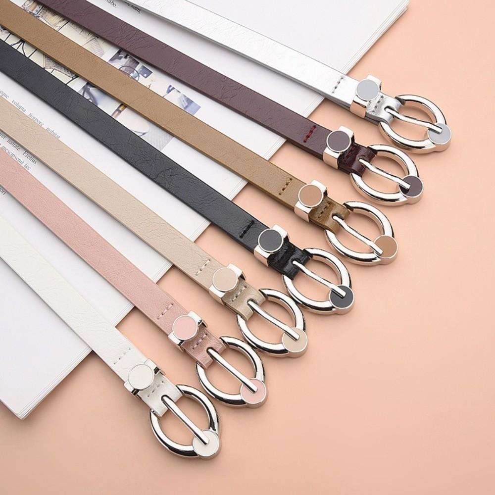 Alloy Pin Buckle Thin Waist Belt Chic Jeans Belts Fashion PU Leather Belt  For Women