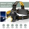 Led Headlamp USB Rechargeable Powerful Batteries Headlight Camping Search Light Head Flashlight 90° Adjustable Head Strap Lamp