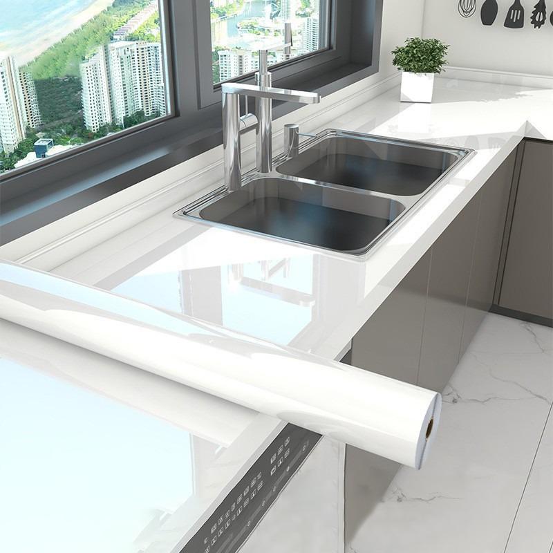 55cm Self Adhesive Marble Patterned Refurbished Cabinet Door Stickers Home Decoration Moisture-proof Background Wall Paper
