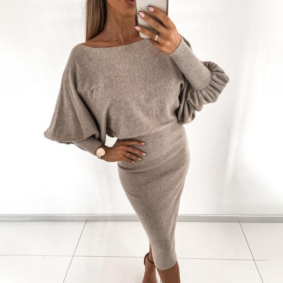 Buy Waist Slash-neck Lantern Shaping 