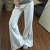 Spring Fashion Casual White Polka Dot Slim Trousers Women Hot Girl New Striped Thin Straight Leg Pants Japanese Patchwork Mopping Pant