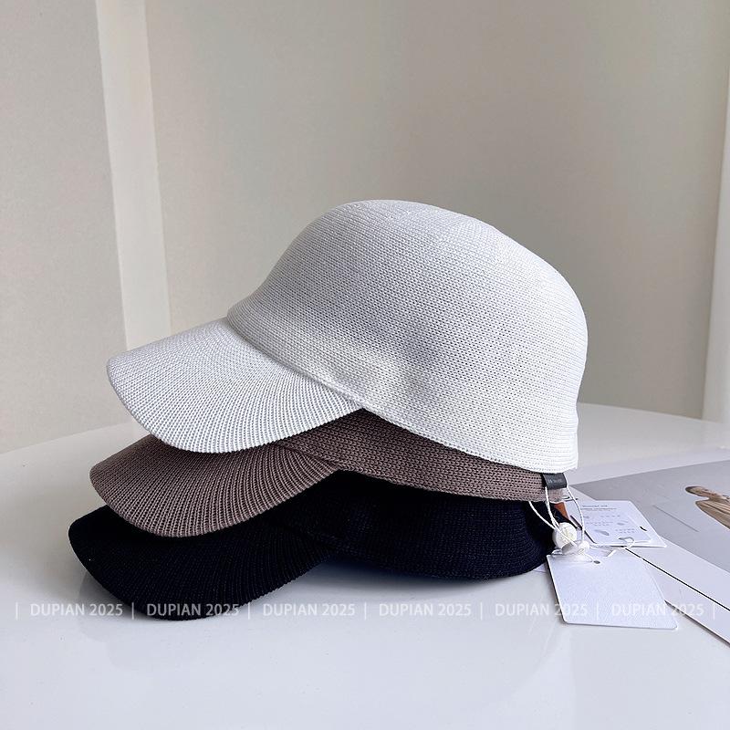 Japanese Simple Breathable Knitted Cap Women's Summer Elegant Versatile Equestrian Hat Outdoor Travel Sun Baseball Cap