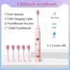 Child's Sonic Electric Toothbrush USB Charging Ultrasonic Clean With Replacing brush head Cartoon Lovely Children's brush Kid's