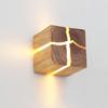 UOSU Cracked Wood Grain Square Rechargeable Wall Lamp