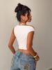 Women's One-Shoulder Ruched Slim T-Shirt - Casual Spring/Summer Fashion Top