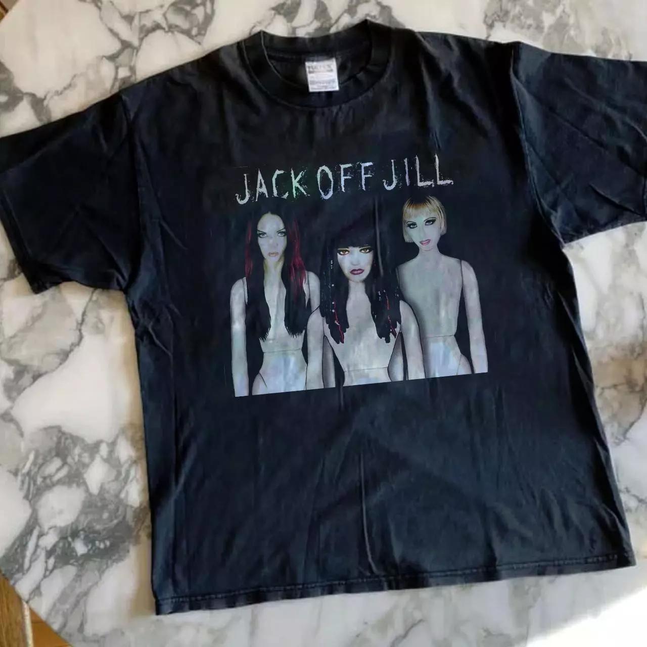 

90-е годы рок-группа Jack Off Jill Редкий дизайн черная футболка классического стиля Футболка Мужская Женская Летняя Мужская Футболка с коротким рукавом M