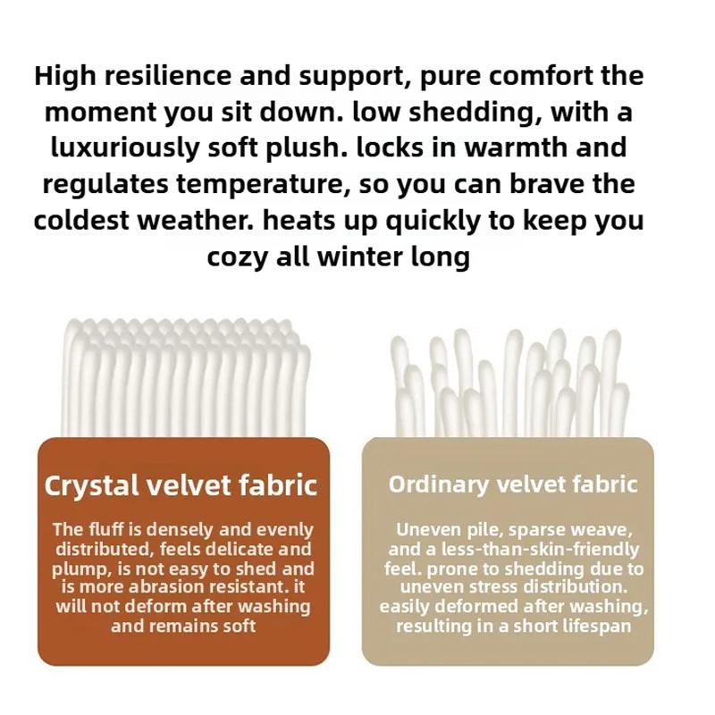 1 Stück Plüsch Heimtextilien Stuhlkissen Warme Baumwollauflage Dicke Matte Einfarbig Keks Kissen Rechteckig