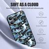 Magnetic For Magsafe Case For iPhone 17 Pro Max Whale Fish Print Soft Silicone Phone Back Cover For iPhone 16 15 14 13 Pro Max 16e 17e