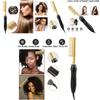 Electric Curling Brush 2 In 1 Versatile Hair Straightener And Curler With 31mm Diameter For All Hair Types