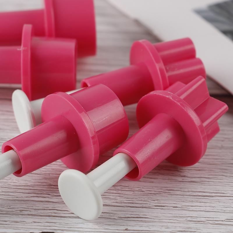 5Pcs Plastic Cookie Cutter Cake Mold Star Button Plum Heart Biscuit Sugarcraft