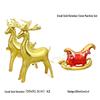3D Golden Reindeer Aluminum Foil Balloon - Christmas Party Decoration