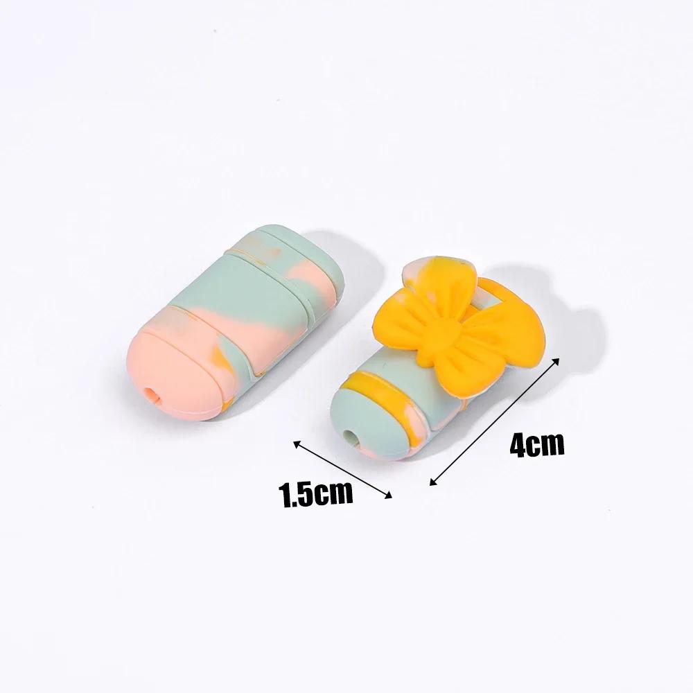 Silicone Bowknot Data Cable Protectors Wire Winder Saver for Micro USB Type C Android Cellphone USB C Charger Cord Cover Wrap